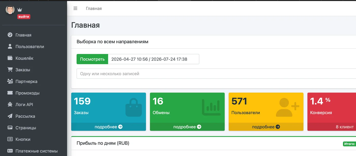 Удобная админка